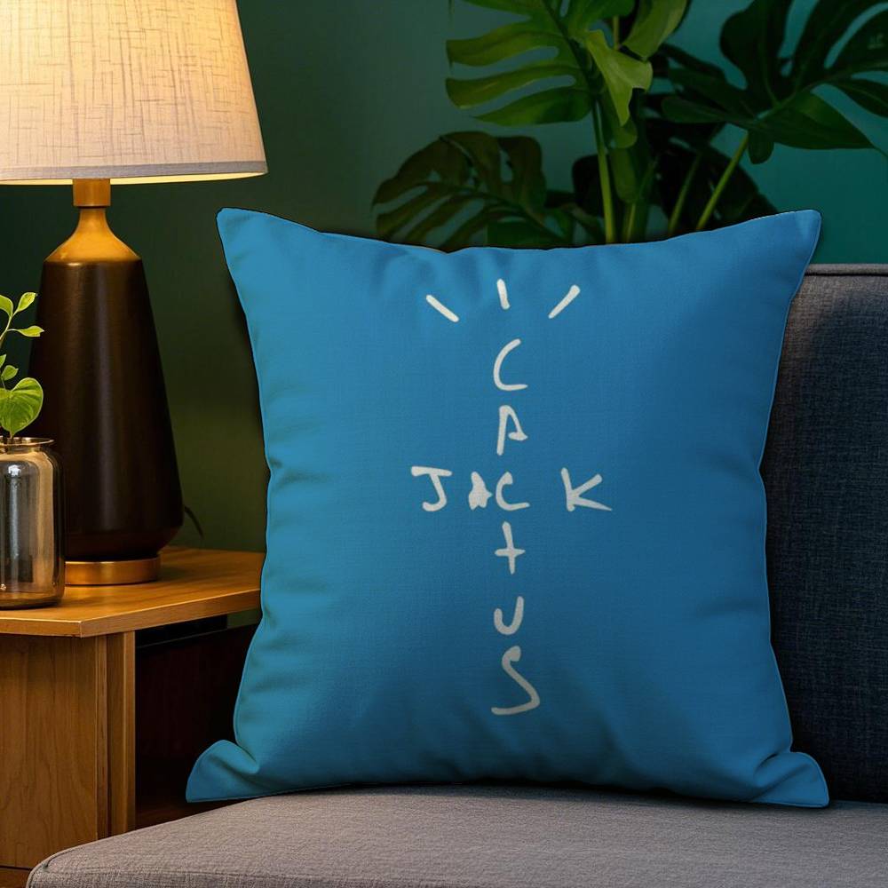 Cool CCactus Jack Pillow Case Plush Fabric Soft Double Sided Print Sofa Cushion Cover Throw Pillow Covers
