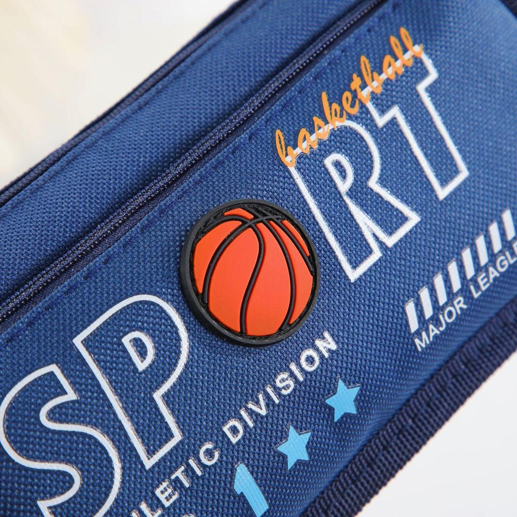 Приграничный студенческий пенал: Дизайн в виде спортивного мяча, Креативный, Вместительный, Простой Оксфордская ткань для мальчиков