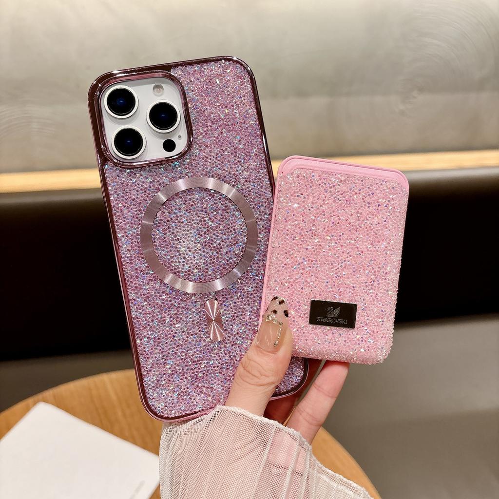 Магнитная присоска для сверления Подходит для чехла для мобильного телефона Apple 16 ProMax IPhone 15 Карман для карт Samsung S25ultra Гальваническое покрытие