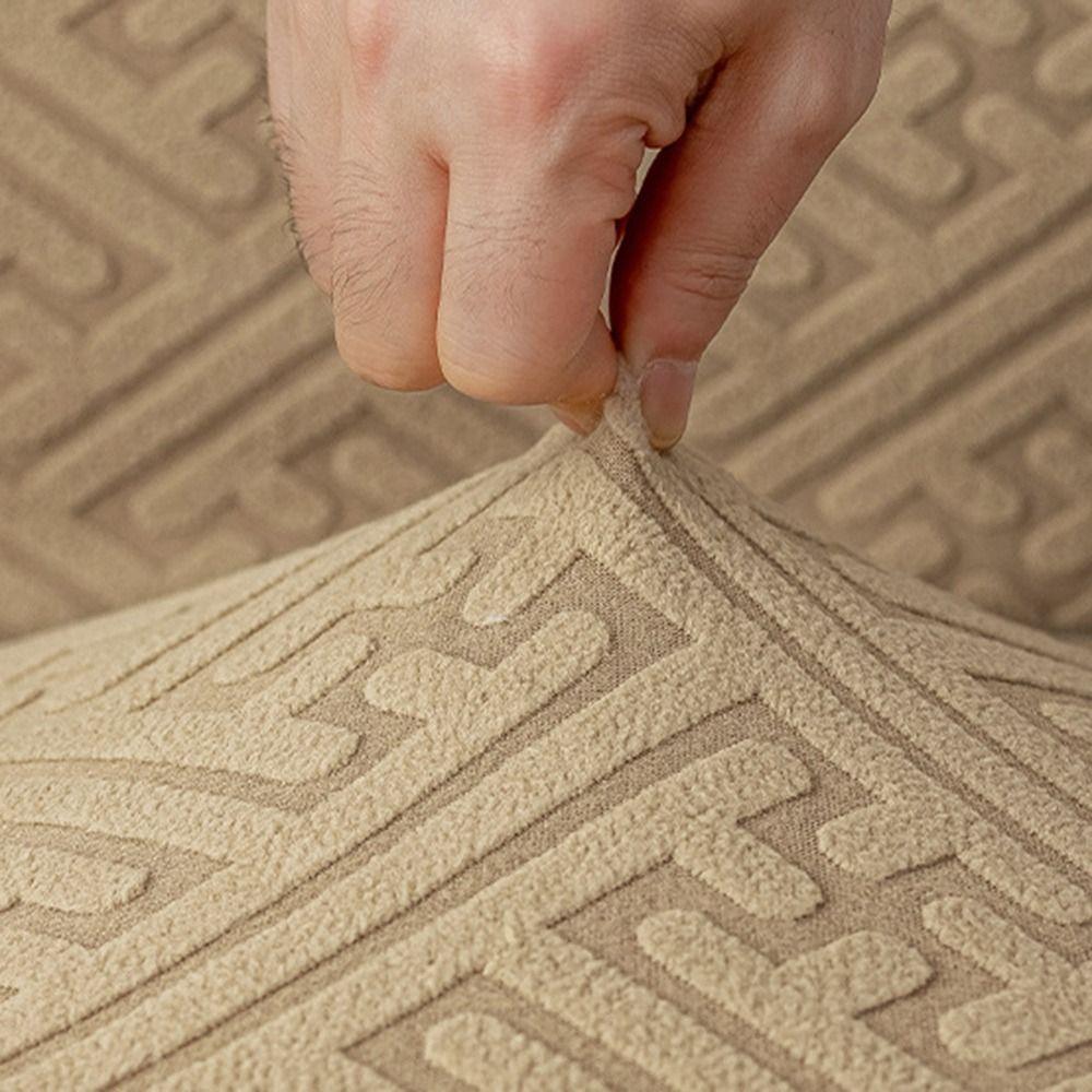 Jacquard Integrated Seat Cover Anti-slip Backrest Protector Dining Chair Cover for Home Decoration