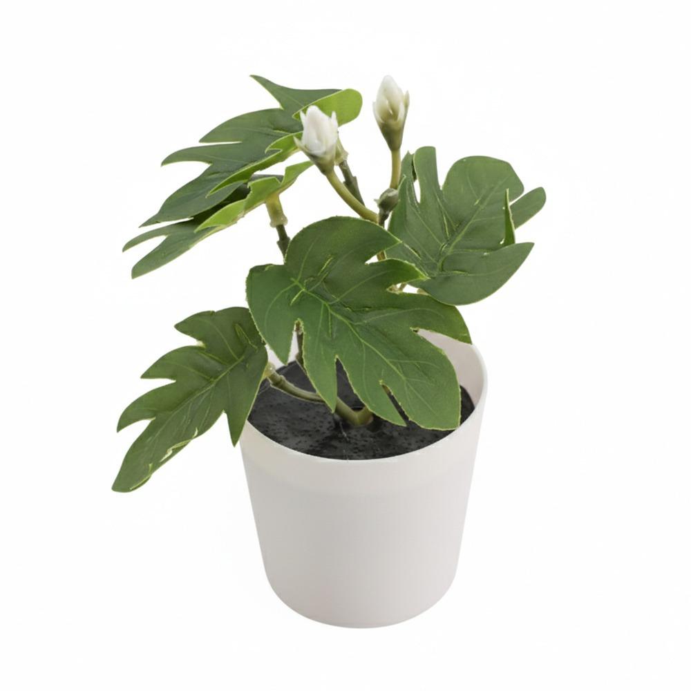 Green Green Plant Potted White Flowerpot Simulation Plant Potted Creative Desktop Ornament Gift
