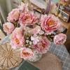 Elegant Artificial Peony Flowers Bouquet Real Touch Simulation Peony Party Favors
