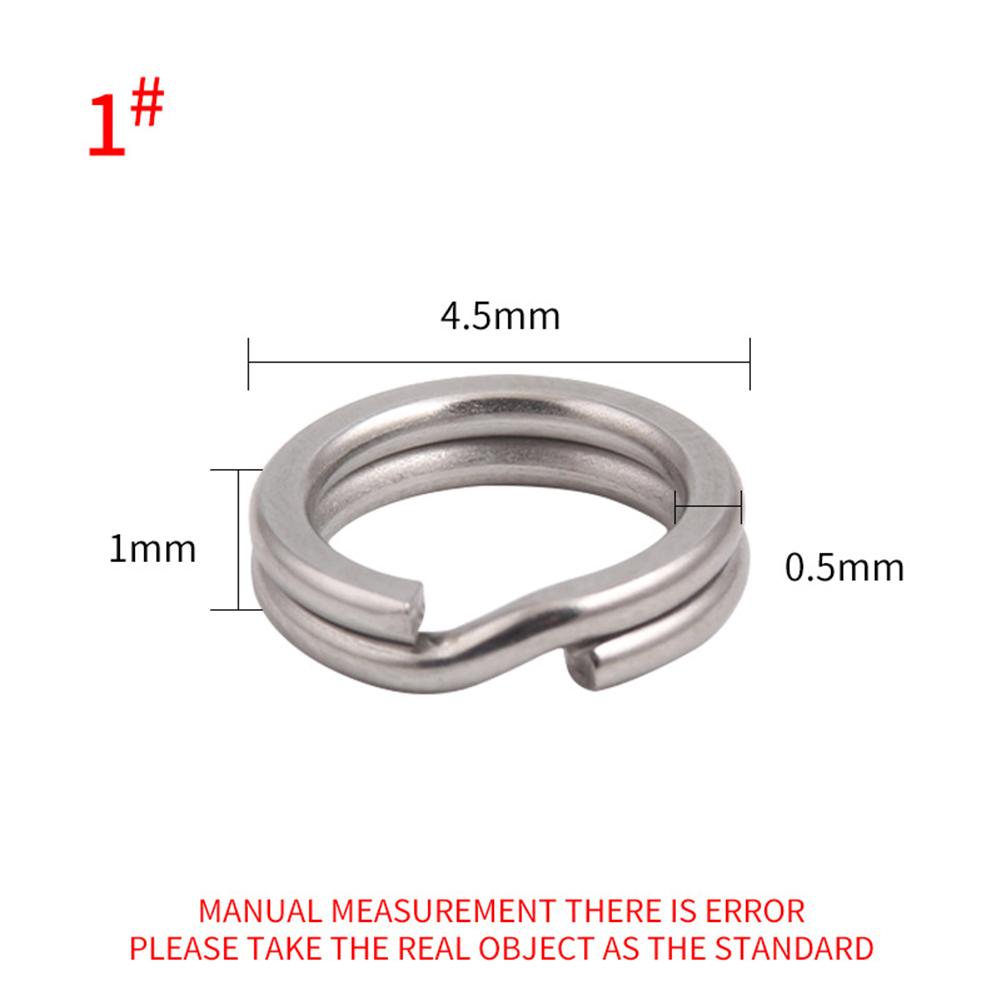 Practical Stainless Steel Fishing Connector Split Ring for Hard Bait Lure