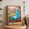Disney oil painting Monsters University handmade diy art painting home decoration