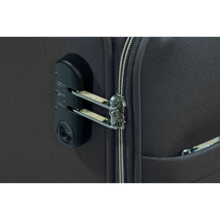 Lot valise cabine souple + Vanity "Ultra léger" - Lys Paris 2102/2 - Noir