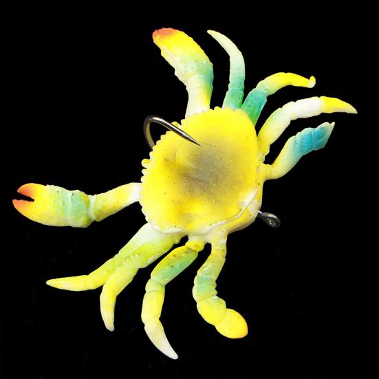 10cm/40g PVC Crab Bait Wear Resistant Anti Corrosion Vivid Fake Bait for Fishing