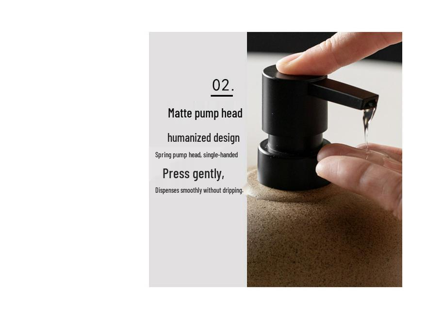 Набор флаконов для лосьона и шампуня из грубой керамики Wabi-Sabi для отелей и гостевых домов.