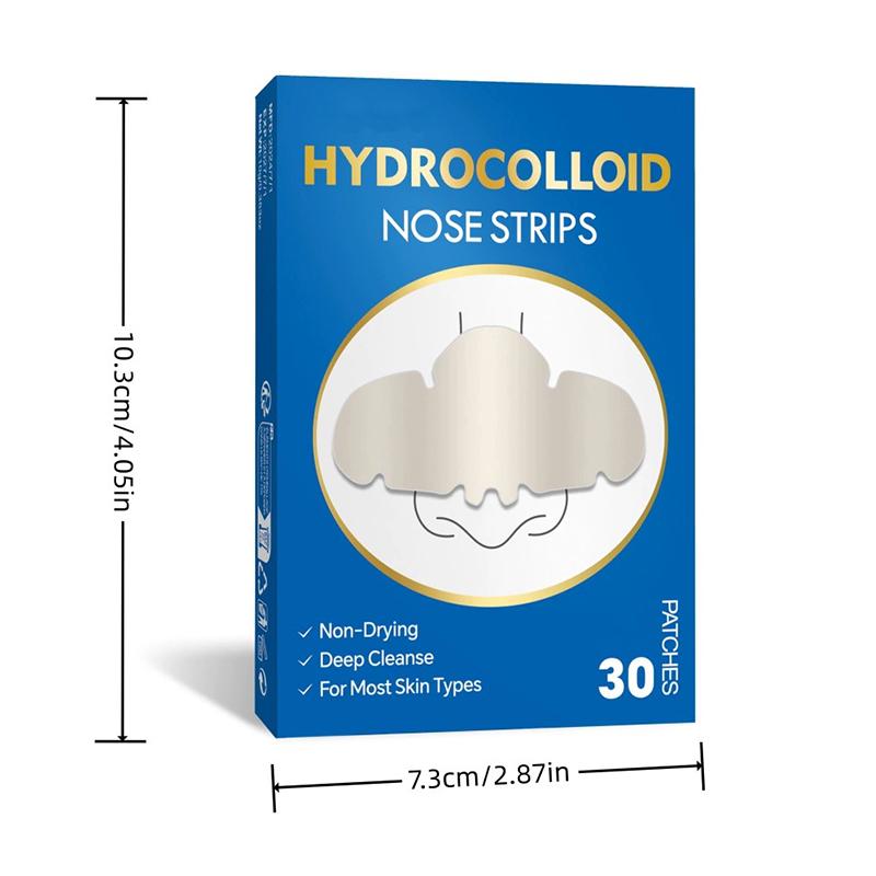 30 шт. Пластыри для носа Гидроколлоидные пластыри Удаление черных точек Глубокое очищение Полоски для пор для лица носа и пор
