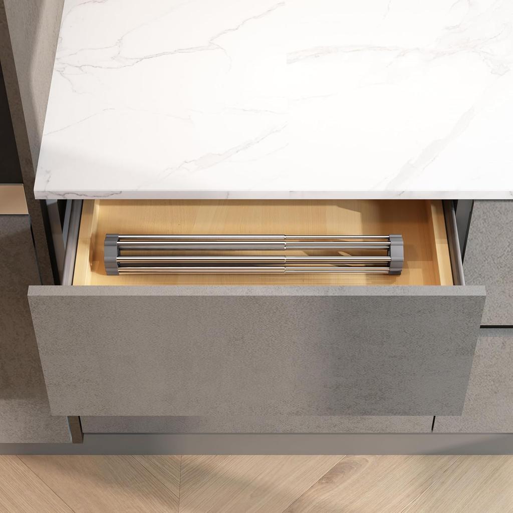 JASIWAY Folding Dish Dish Drainer Over the Dish Dish Kitchen Drying Silver Drainer, Rack, Sink, Drainer, Holder, Supplies, Rust-Proof, Basket,