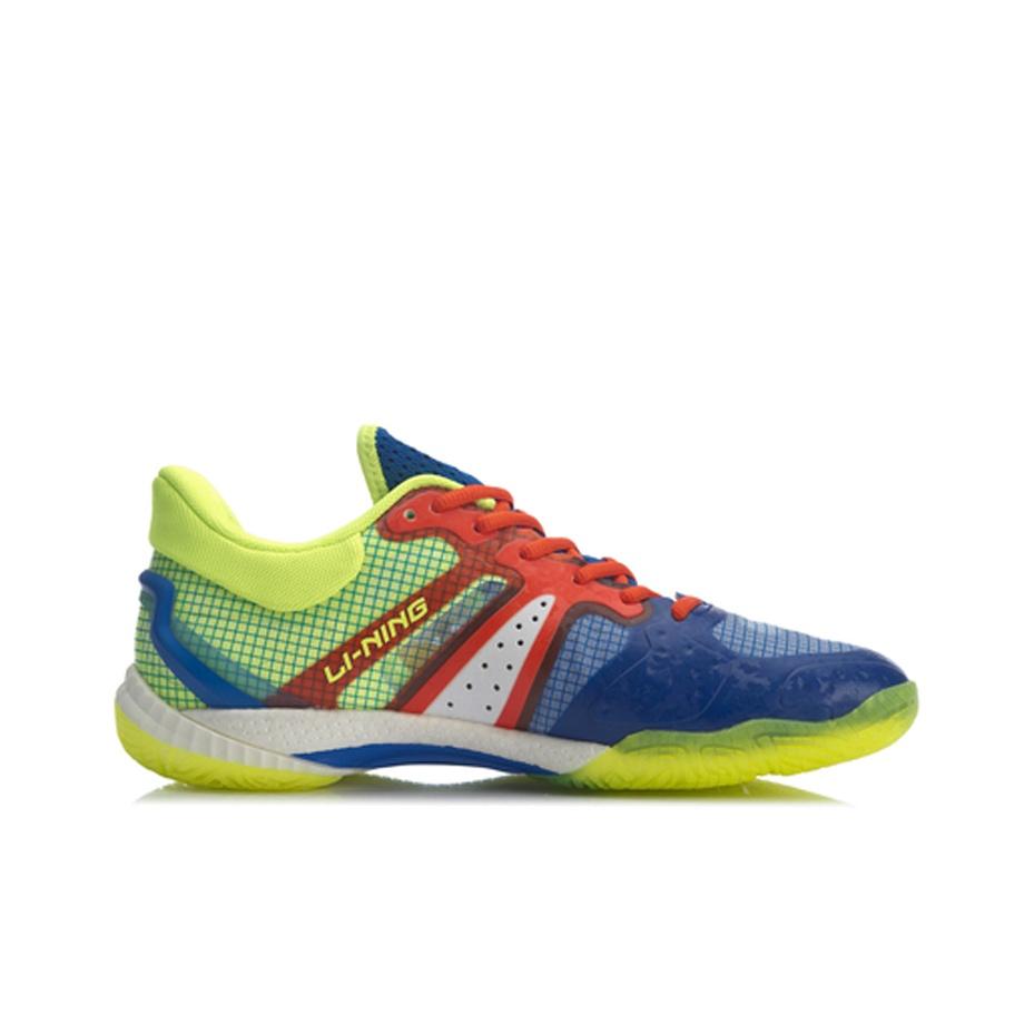 Кроссовки для бадминтона Li Ning Falcon 4 из ткани с противоскользящим покрытием и износостойкостью, мужские, флуоресцентно-желтый, зеленый, AYAR001-1