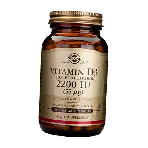 Витамин Д3, Vitamin D3 2200, Solgar  50вегкапс (36313133)