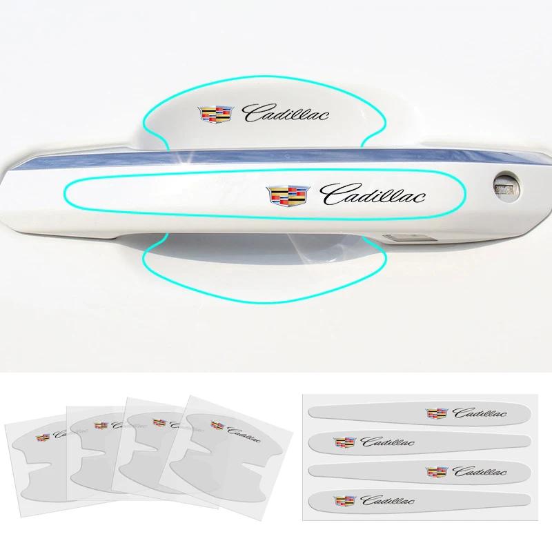 AABHW1 TPU Car Door Handle Protection Stickers for Cadillac Escalade CTS ATS SRX Deville BLS XT4 XT5 XT6 STS XTS SLR XLR CT4 CT5 CT6