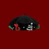 Unisex Winter Character Christmas Bow Beret New Fashion Korean Style Wool Artist Hat Sweet Holiday Red Trendy