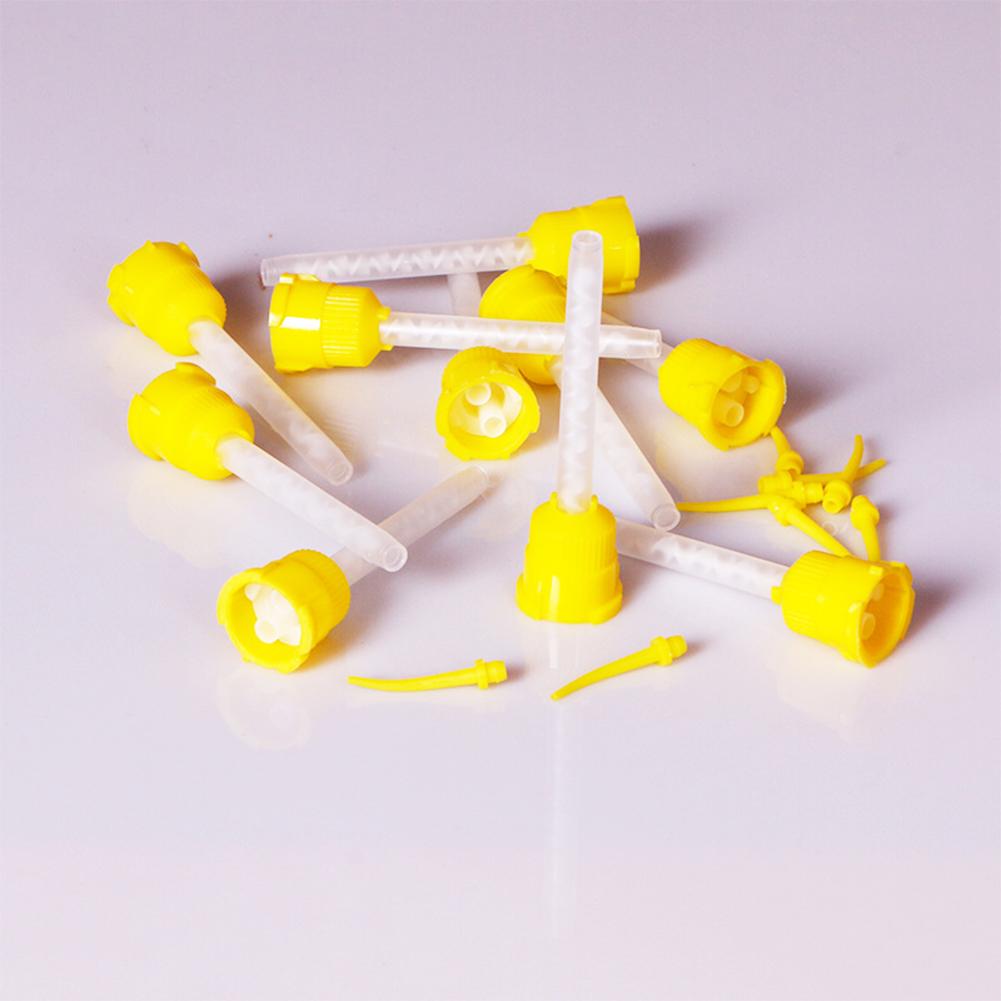 50 шт. одноразовая силиконовая резина стоматологическая транспортная смесительная головка слепочные материалы смесительная трубка стоматологические материалы
