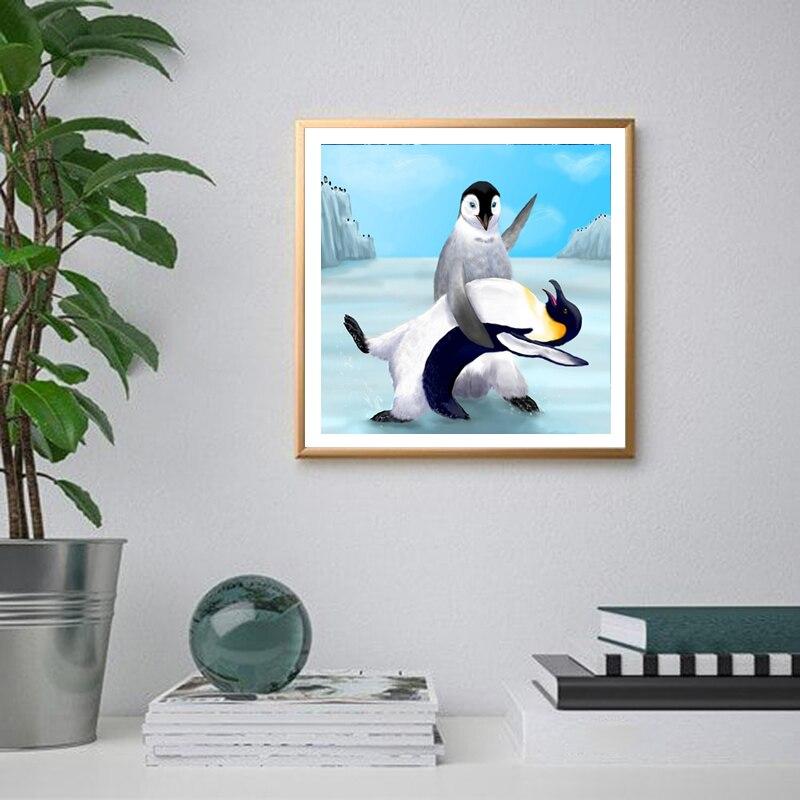 5D Diamond Painting Penguin Full Round Drill Animal Diamond Embroidery Mosaic Rhinestone Home Decor Wall Art Gift