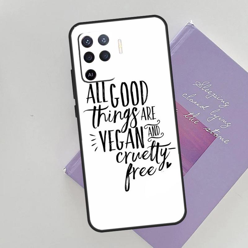 LOVE VEGGIE Vegetarian VEGAN Phone Case For Oppo A96 A76 A16 A74 A53 A54 A94 A15 A17 A52 A72 A57S A58 A78 A98 A79 Cover