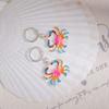 Zinc Zinc Alloy Crab Shape Drop Earrings Ethnic Style Gradient Crab Ear Buckle  Birthday Gift