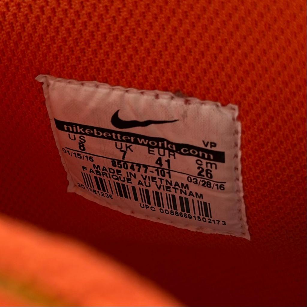 Pristine NIKE High cut sneakers DUNK RETRO QS Syracuse Dunk High Orange 26cm Used