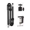 Flexible Foldable Desk Mount Stand Metal Bracket with 1/4 Inch Screw Ballhead Adapter 3kg Load Capacity for Fill Li