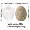 Bow Holding Flower Rabbit Candle Silicone Mold Easter Egg Relief Rabbit Aromatherapy Mold Chocolate Cake Decoration DIY Gift