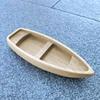 Деревянная модель каноэ Миниатюрная деревенская лодка Поделка 6,69" Маленькая деревянная скульптура каноэ для украшения стола дома или офиса, DIY проекты