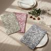 Plant Leaf Print Tablecloth Soft Fabric Foldable Napkin Cloth Boho Style Table Mat Dining Table Kitchen Home Party Wedding Bar Decor