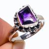 Кольцо из натурального африканского аметиста из стерлингового серебра 925 пробы S.7 U1b21