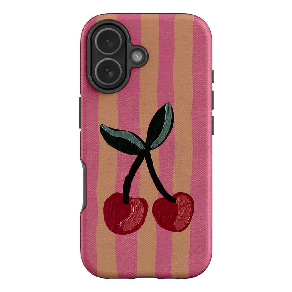 Чехол Clmj Вишневая Роза для iPhone 17 16e 16 15 14 13 12 11 X XS XR XSMAX 8 Air Pro Max Plus Роскошная двухслойная задняя крышка