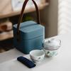 New Chinese hand-painted bird language Kuaike cup travel tea set outdoor simple portable kung fu tea set