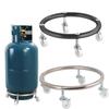 Movable Tank Gas Base Wheel Fixed Tank Stand Dolly Practical Mobile Propane Tray  Kitchen