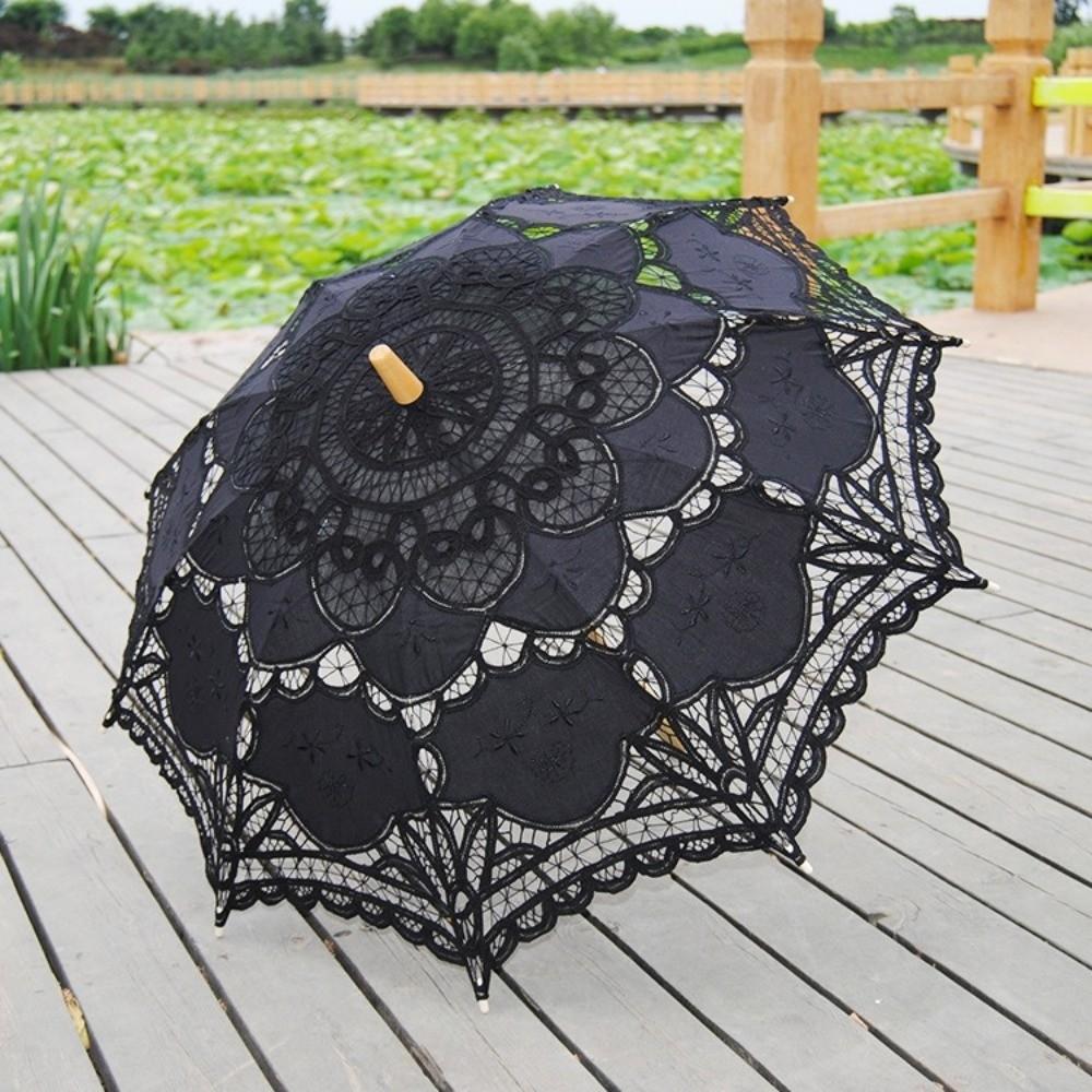Handmade Bridal Umbrella Cotton Parasol Umbrella Lace Umbrella  for Wedding Outdoor Sun
