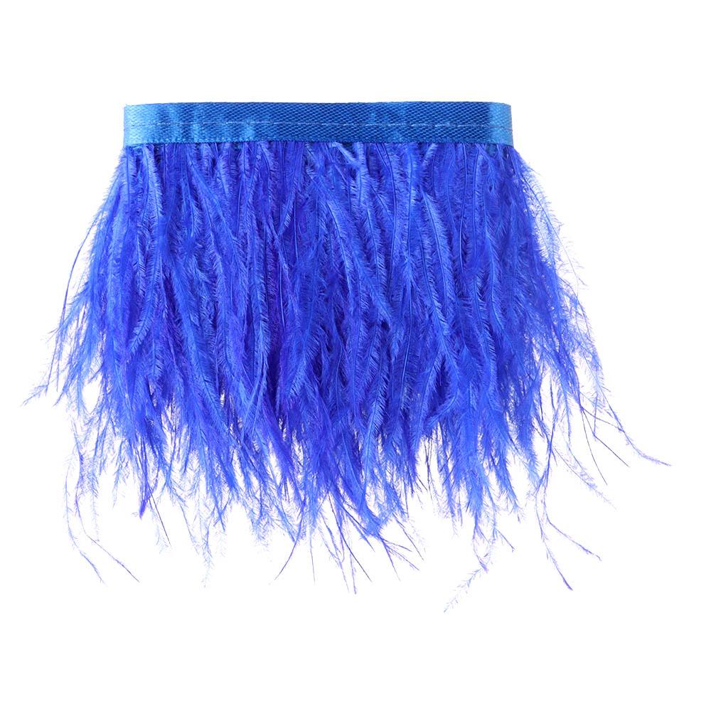 1 метр отделки из страусиных перьев 8-10 см, плюмаж, лента с кромкой для DIY, украшение свадебного платья, аксессуары для рукоделия