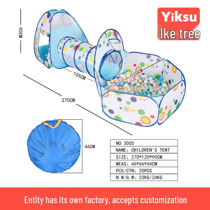 Игровой набор «Юрта 3-в-1» для детей, палатка и туннель для использования в помещении/на улице