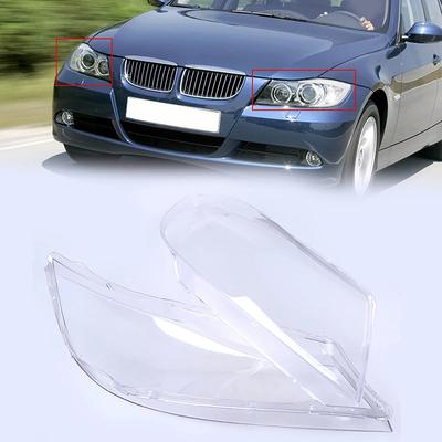 Комплект из 1 пары прозрачных линз для фар автомобилей BMW 3 серии E90 седан E91 универсал Touring 2004-2008 до рестайлинга (левая и правая).