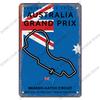 Плакат F1 Racing Circuit, винтажные металлические жестяные знаки, Монако, Испания, США, станция, ретро металлическая доска, гараж, бар, паб, клуб, домашний декор стен