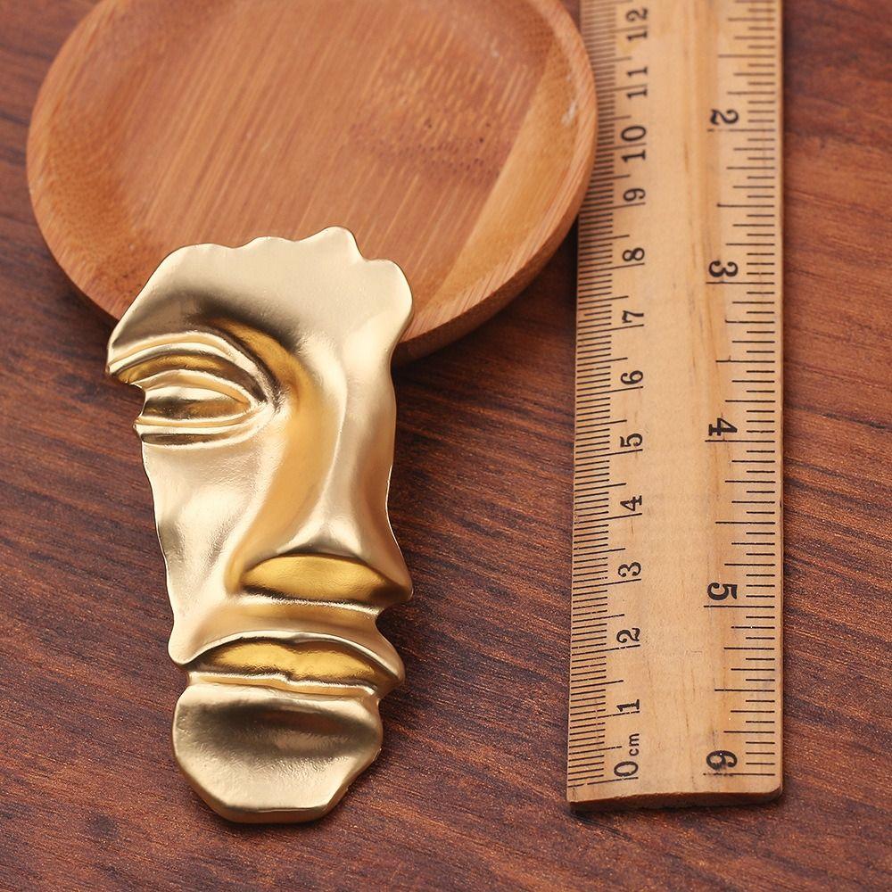 Girls Gift Boys Decoration Women Brooch Exaggerated Brooches Hijab Pins Half Human Face Brooch