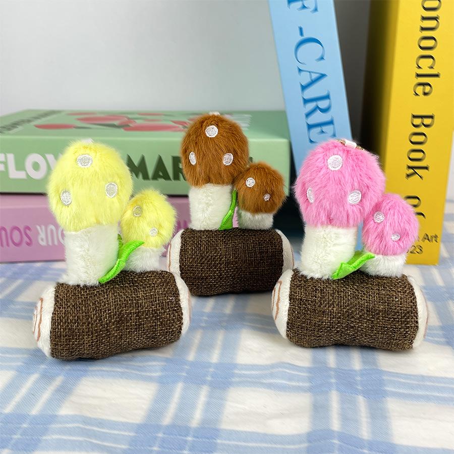 Милая Плюшевая Кукла-Гриб Имитация 10 См Четырехдюймовая Кукла Маленькая Кукла Подвеска на Школьную Сумку