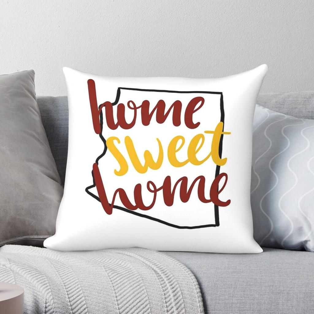 Home Sweet Arizona Red Gold Square Pillowcase Polyester Linen Velvet Pattern Zip Decorative Throw Pillow Case Home x