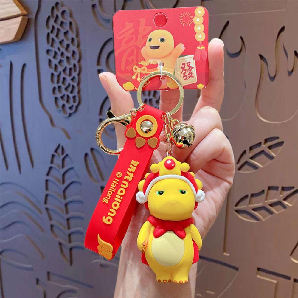 Молочный Дракон Молочный Дракон Весенний Фестиваль Брелок Мультяшный Дракон Брелок Украшения Автомобильный Брелок Для Ключей