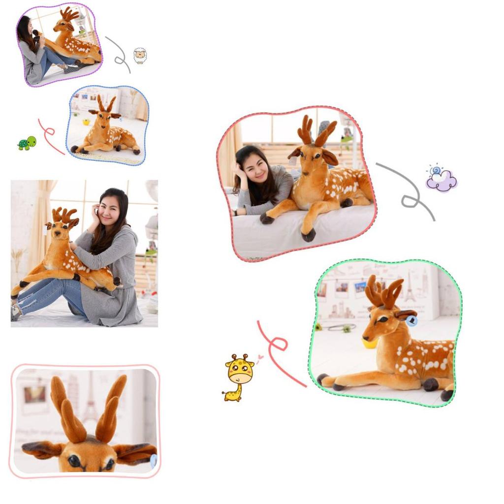 Cute Cartoon Spotted Deer Plush Toy Perfect For Creative Gift And Home Decor
