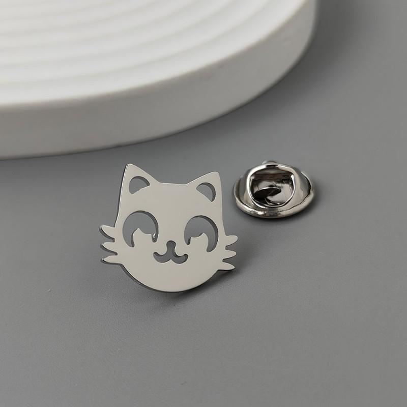 Cat Brooch Cufflinks Cute Exquisite Korean Design High-end Light Luxury Clothing Accessories