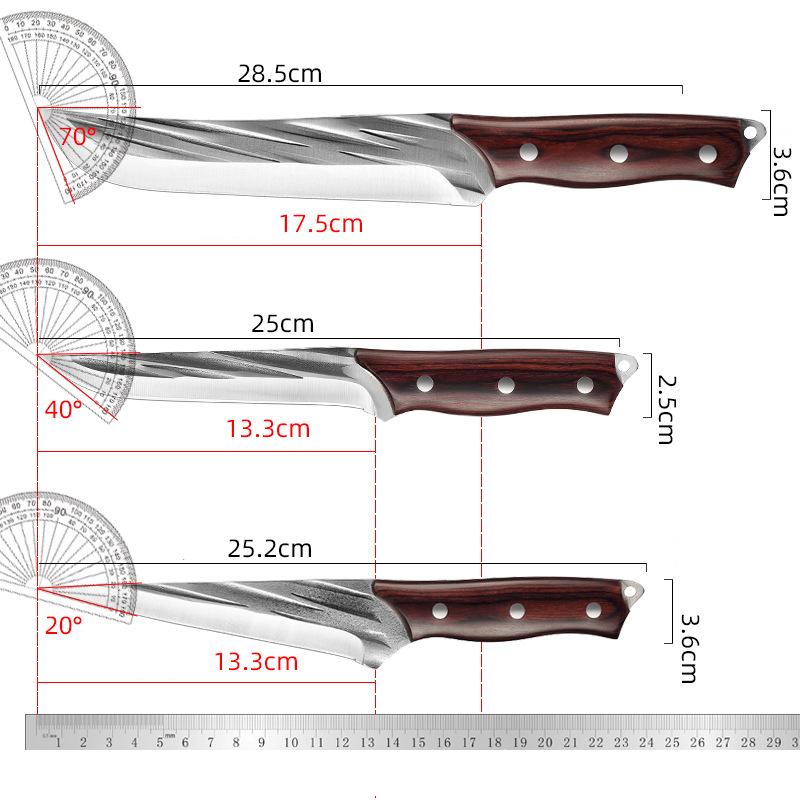 4Cr15Mov кованый нож из нержавеющей стали, нож для мяса, нож для обвалки, охотничий нож для кемпинга, рыбалки, выживания, кухонный нож шеф-повара
