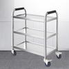 Commercial Stainless Steel 3-Tier Mobile Serving Cart