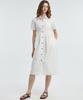 Manavis Seven Color Block Stitch Dress [White]