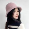 Шляпа-ведро из шерсти роана (розовый)