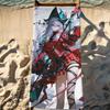 Игровое полотенце Arknights Skadi Спортивное Быстросохнущее Туристическое Снаряжение для Кемпинга Песозащитное Мягкое Легкое Большое Пляжное Полотенце
