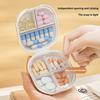 Portable Double-layer Pill Box Medicine Organizer Large Capacity Multiple Compartments Compact Pill Organizer Case