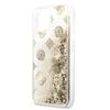 Etui do iPhone 13 mini Guess Peony Liquid Glitter Złote