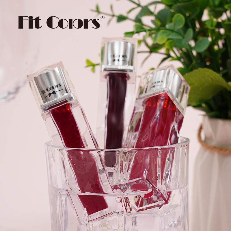 Подходящие цвета Прозрачное зеркало Водяной свет Глазурь для губ Кубики льда прозрачные и увлажненные и белые, губная помада Красная вода