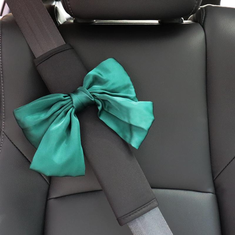 1pc Big Bowknot Universal Car Safety Seat Belt Cover Breathable Ice Silk Shoulder Pad Styling Seatbelts Protective Car Accessory
